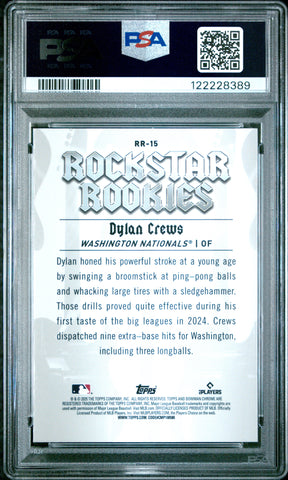 Graded 2025 Topps Bowman Dylan Crews #RR15 Rockstar Rookies Rookie RC Baseball Card PSA 8 Near Mint (ONLINE ORDER ONLY)