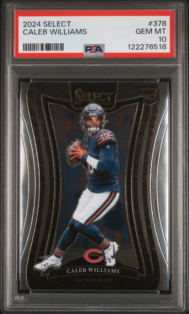 Graded 2024 Panini Select Caleb Williams #378 Rookie RC Football Card PSA 10 Gem Mint (ONLINE ORDER ONLY)