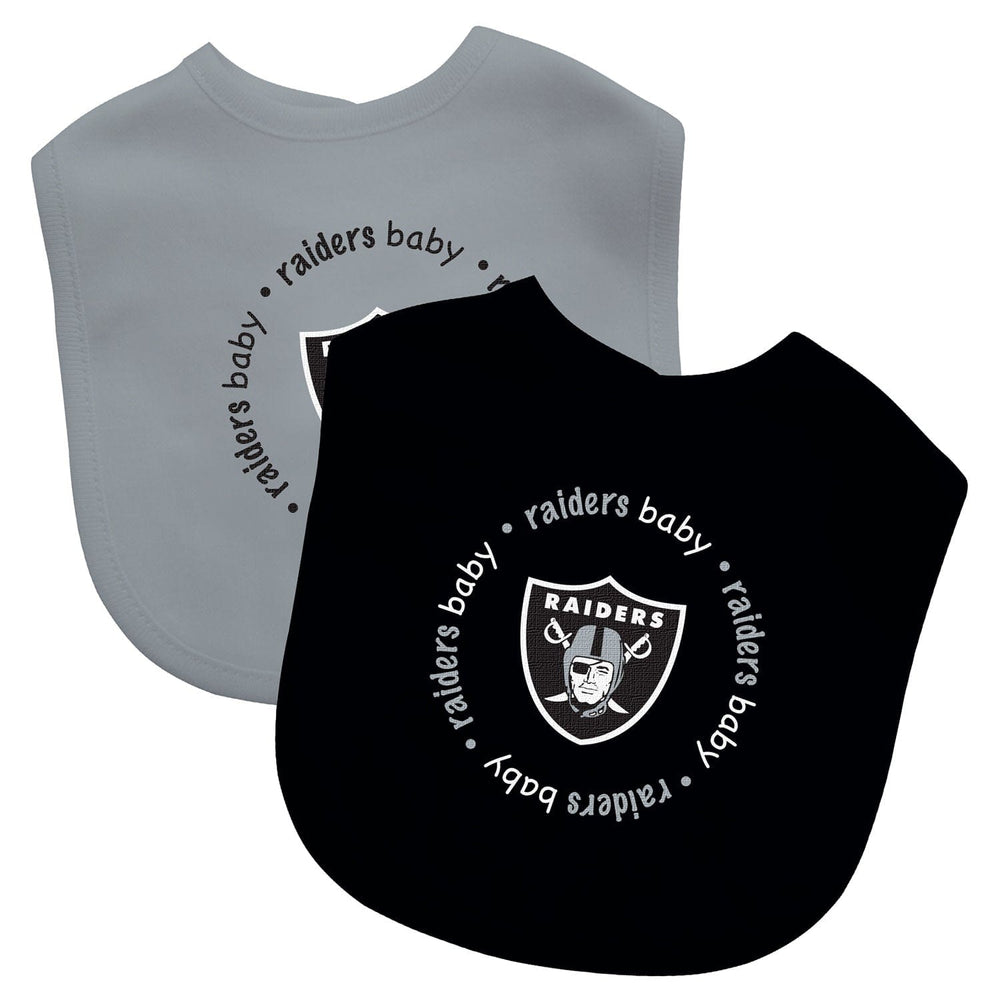 Las Vegas Raiders - Baby Bibs 2-Pack - Black & Gray (ONLINE ORDER ONLY)