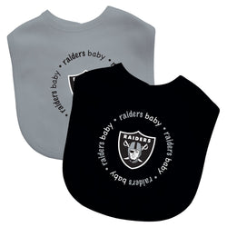 Las Vegas Raiders - Baby Bibs 2-Pack - Black & Gray (ONLINE ORDER ONLY)