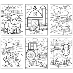 Old MacDonald's Farm Coloring Puzzles 6-Pack - 48 Piece Puzzles