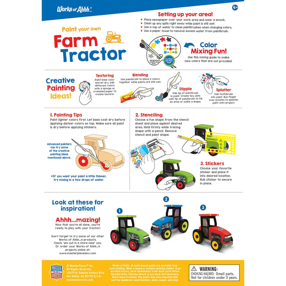 Farm Tractor Wood Craft & Paint Kit (ONLINE ORDER ONLY)
