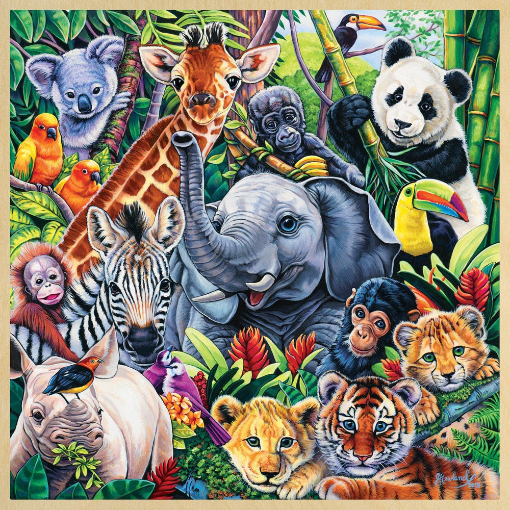 Wood Fun Facts - Safari Friends 48 Piece Wood Jigsaw Puzzle (ONLINE ORDER ONLY)