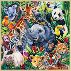 Wood Fun Facts - Safari Friends 48 Piece Wood Jigsaw Puzzle (ONLINE ORDER ONLY)