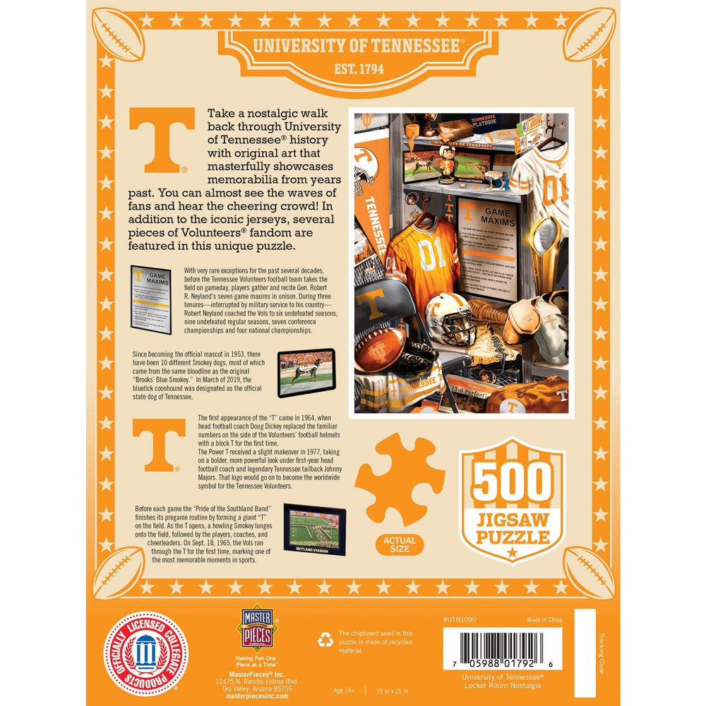 Tennessee Volunteers - Locker Room 500 Piece Jigsaw Puzzle (ONLINE ORDER ONLY)