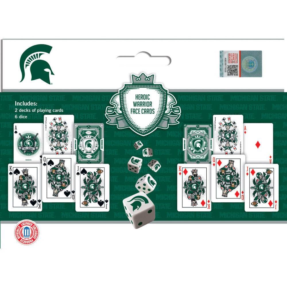 Michigan State Spartans - 2-Pack Playing Cards & Dice Set (ONLINE ORDER ONLY)