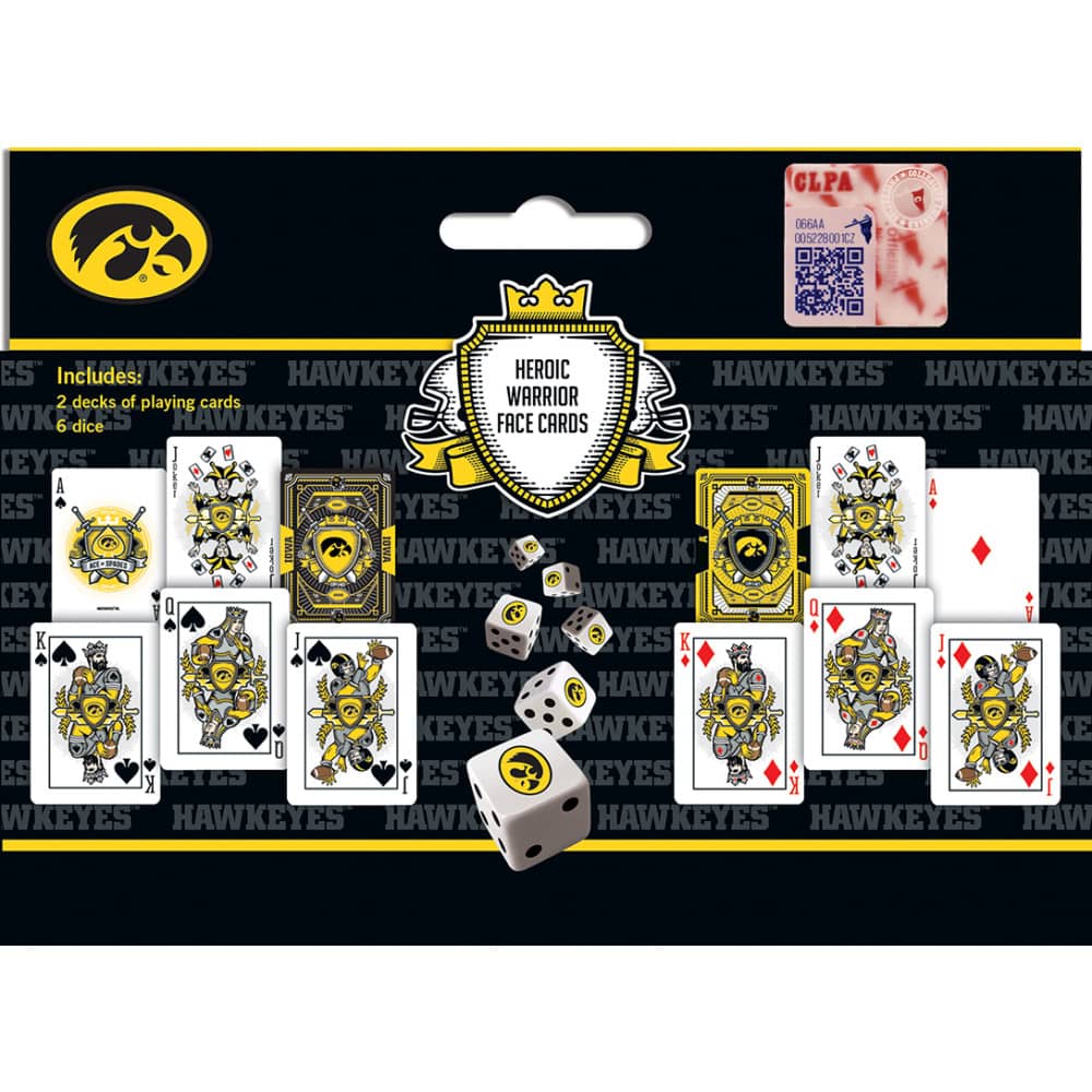 Iowa Hawkeyes - 2-Pack Playing Cards & Dice Set