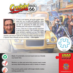Cruisin' Route 66 - Main Street Muscle 1000 Piece Jigsaw Puzzle (ONLINE ORDER ONLY)