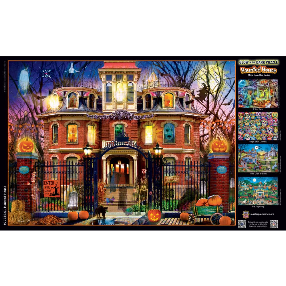 Glow in the Dark - Haunted House on the Hill 1000 Piece Jigsaw Puzzle