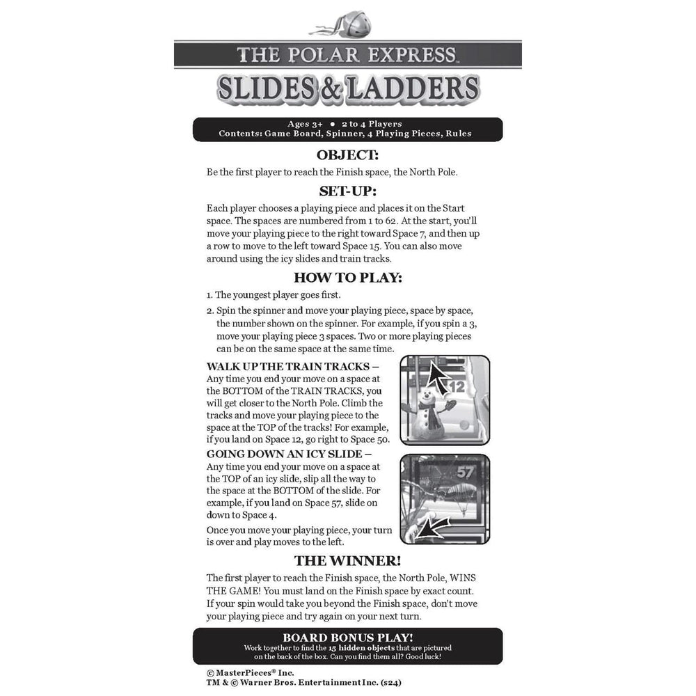 The Polar Express - Slides and Ladders Board Game (ONLINE ORDER ONLY)