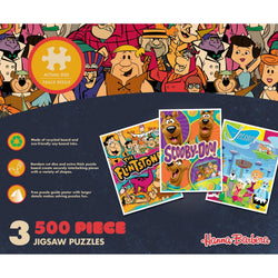 Hanna-Barbera - 500 Piece Jigsaw Puzzles 3-Pack