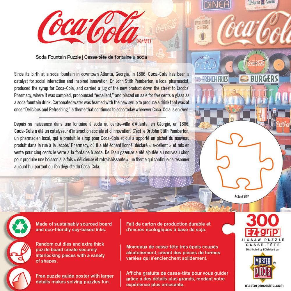 Coca-Cola - Soda Fountain 300 Piece EZ Grip Jigsaw Puzzle (ONLINE ORDER ONLY)