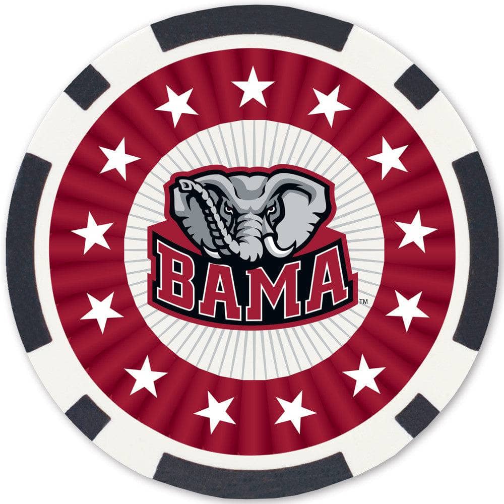 Alabama Crimson Tide 100 Piece Poker Chips (ONLINE ORDER ONLY)