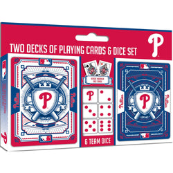 Philadelphia Phillies - 2-Pack Playing Cards & Dice Set (ONLINE ORDER ONLY)