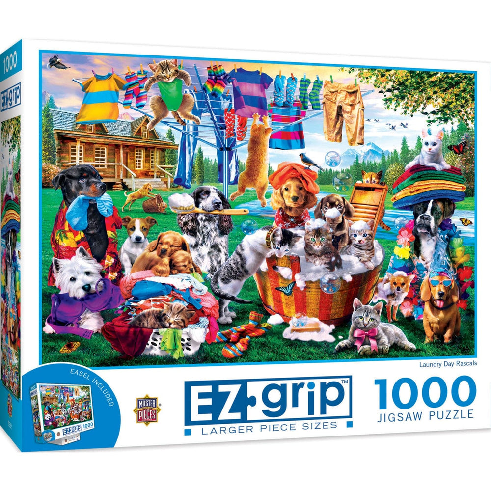 EZ Grip - Laundry Day Rascals 1000 Piece Jigsaw Puzzle (ONLINE ORDER ONLY)