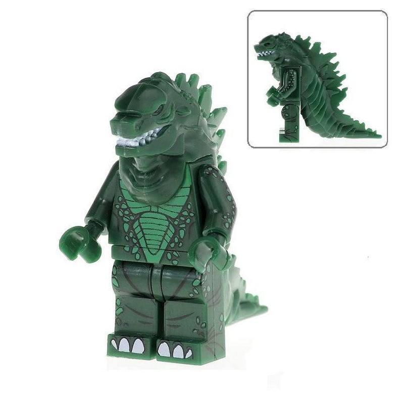 Godzilla Green Kaiju Lego Minifigures Custom Toys (ONLINE ORDER ONLY)