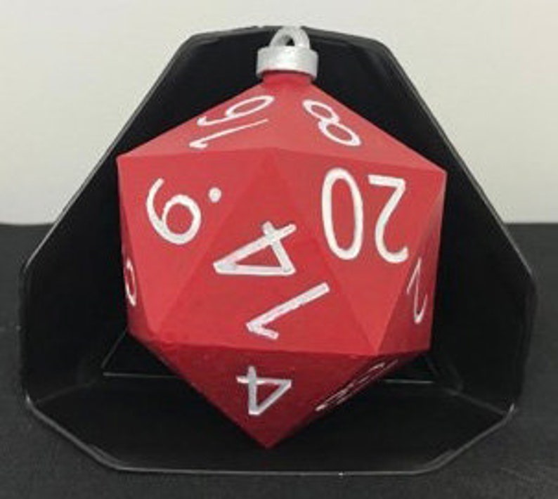 Christmas Ornament - D20 Oversized Dice (Made to Order: Ships 3 days from purchase) (Online Only)
