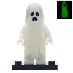 Glow in the Dark Sad Ghost Lego Minifigures Custom Horror Toys (ONLINE ORDER ONLY)