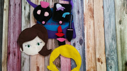 Make up Activity Bag - Doll make-up - play set - quiet activity - Busy Bag - Pretend Make-up - pretend play - personalized free - doll face (ONLINE ORDER ONLY)