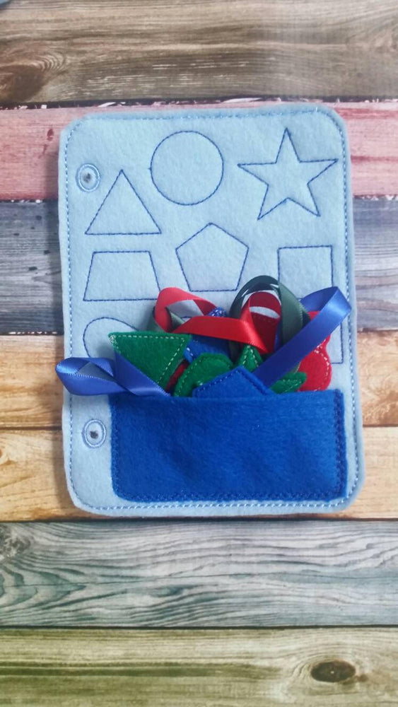 Toddler quiet book- quiet book pages - shapes -  matching game - learn shapes - Build your own quiet book - busy book - activ (ONLINE ORDER ONLY)