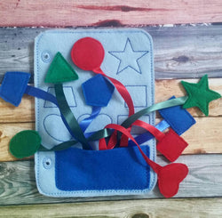 Toddler quiet book- quiet book pages - shapes -  matching game - learn shapes - Build your own quiet book - busy book - activ (ONLINE ORDER ONLY)