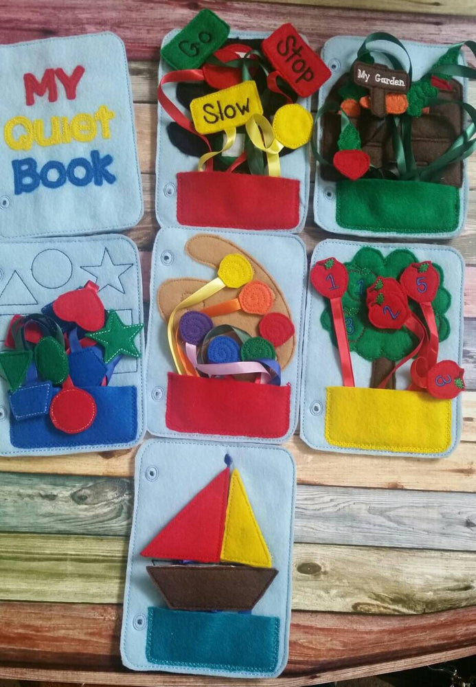 Toddler quiet book- quiet book pages - shapes -  matching game - learn shapes - Build your own quiet book - busy book - activ (ONLINE ORDER ONLY)