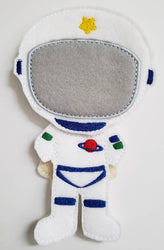 Astronaut boy felt paper doll - doll clothes storage - quiet activity page - busy book page (ONLINE ORDER ONLY)