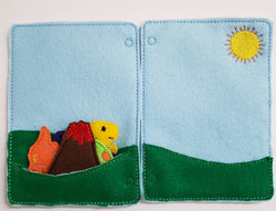Quiet book page Dinosaur - toddler - preschool - Busy Book - Activity Book - Interactive (ONLINE ORDER ONLY)