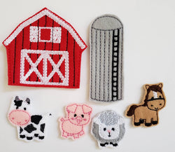 Farm Animal Felt Quiet Book Page - Busy Book - Activity Book - learning board - Interactive - Barn - Horse - Sheep - pig - cow (ONLINE ORDER ONLY)
