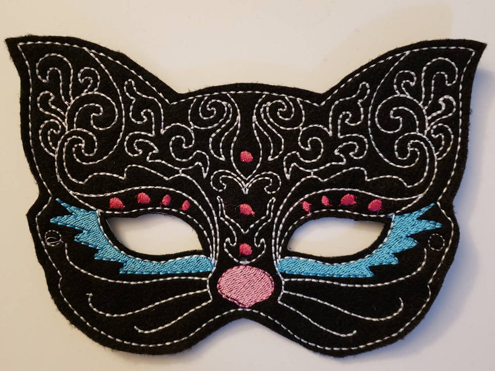 Felt Exotic Cat Mask - Halloween Costume - Birthday Party Favor - magical - non food treat - Fantasy - dress up - pretend play - Parade (ONLINE ORDER ONLY)