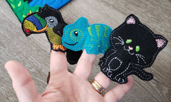 Felt finger puppet animal - Rainforest Animal quiet book page -  Gift for kids - habitat - Party Favor - learning toy - animals and biomes (ONLINE ORDER ONLY)
