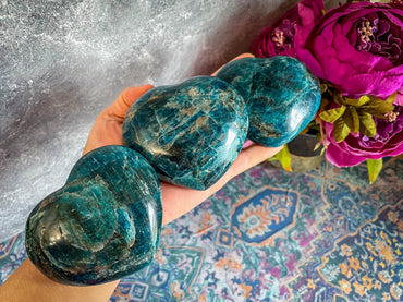 3"+ Blue Apatite Heart (ONLINE ORDER ONLY)