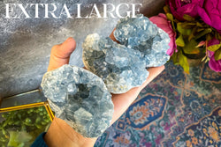 Raw CELESTITE Crystal Clusters, Ethically Sourced Celestite (ONLINE ORDER ONLY)