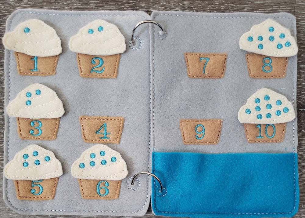 Learn to count  - Toddler quiet book page - toddler busy book - counting from 1 -10 page - learning page - number page - busy book (ONLINE ORDER ONLY)