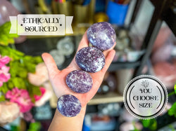 Lepidolite palm stone for TRANQUILITY (ONLINE ORDER ONLY)