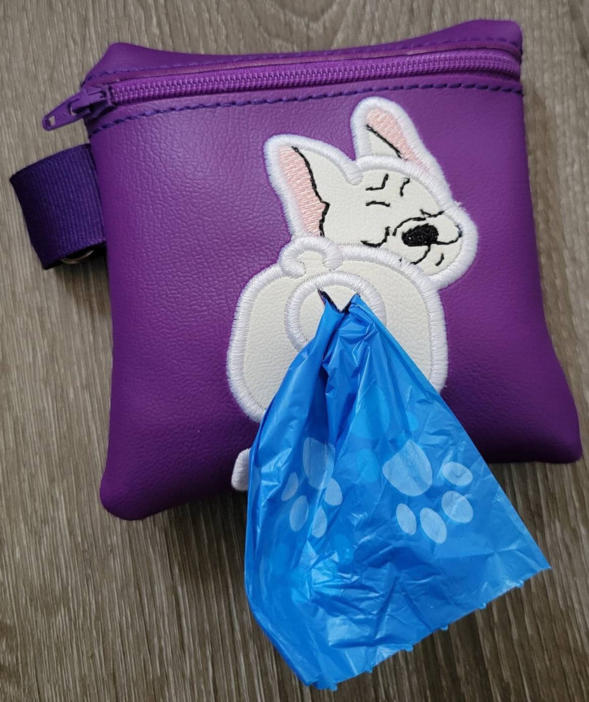 French Bulldog Poop Bag Pouch - gift for dog lover - Zippered poop bag holder-  Gift for Dog Walker - veterinarian - dog groomer (ONLINE ORDER ONLY)