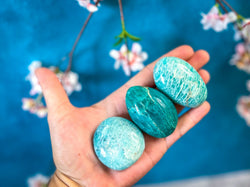 ETHICALLY SOURCED Amazonite palm stone for COURAGE (ONLINE ORDER ONLY)