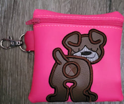 Boxer Poop Bag Pouch - gift for dog lover - Zippered poop bag holder-  Gift for Dog Walker - veterinarian - dog groomer (ONLINE ORDER ONLY)