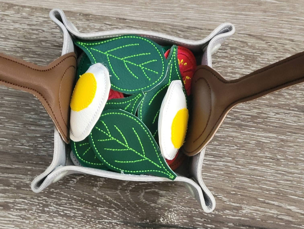 Felt Food Salad - Marine Vinyl Play Food -  pretend play - build your own salad - play kitchen - realistic toy Food - gift for teachers (ONLINE ORDER ONLY)