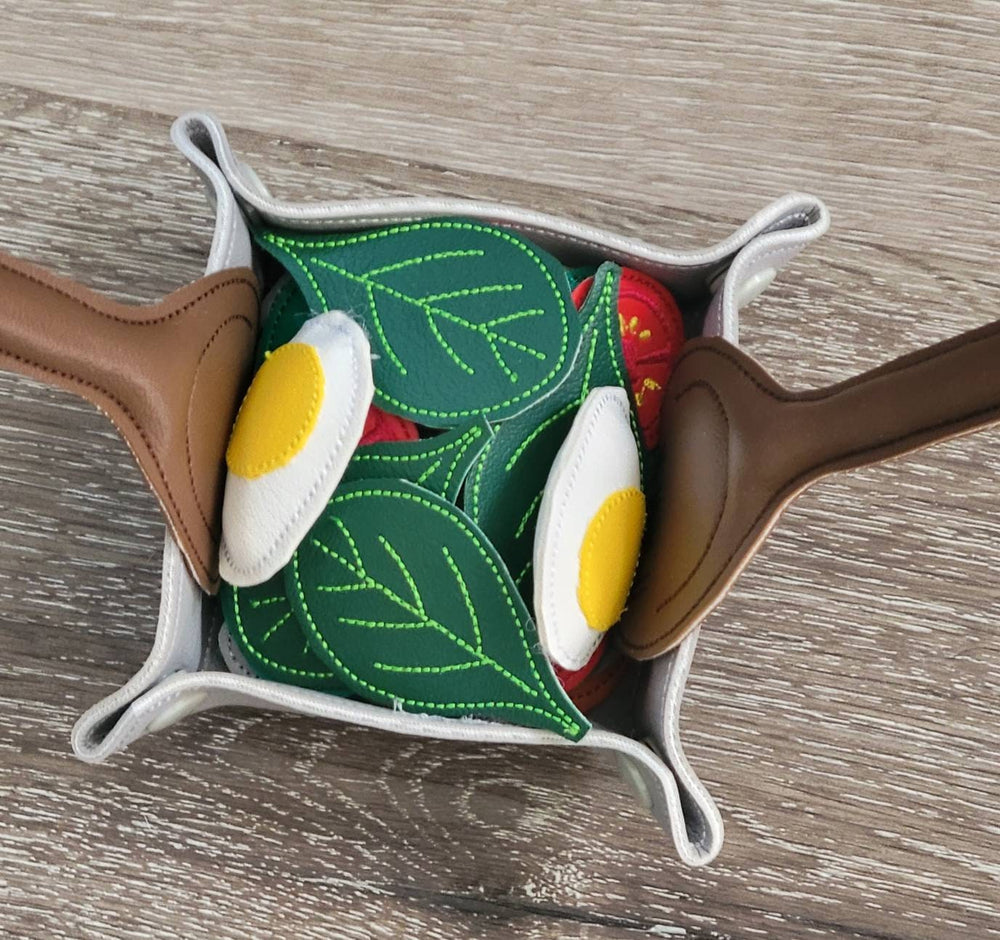 Felt Food Salad - Marine Vinyl Play Food -  pretend play - build your own salad - play kitchen - realistic toy Food - gift for teachers (ONLINE ORDER ONLY)