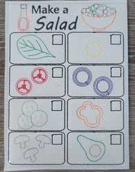 Felt Food Salad - Marine Vinyl Play Food -  pretend play - build your own salad - play kitchen - realistic toy Food - gift for teachers (ONLINE ORDER ONLY)