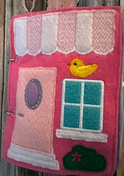 Felt Dollhouse Quiet Book - Toddler Quiet Activity Toy - Educational Gift For Girls - Learning Toy - Unpaper Doll (ONLINE ORDER ONLY)