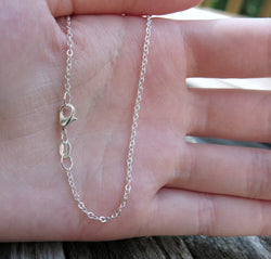 16" - 925 Sterling Silver Filled Necklace Chain - Dainty Fine - 16" - 16 Inch - Lobster Claw Clasp - .925 Stamped - Cable Chain (ONLINE ORDER ONLY)