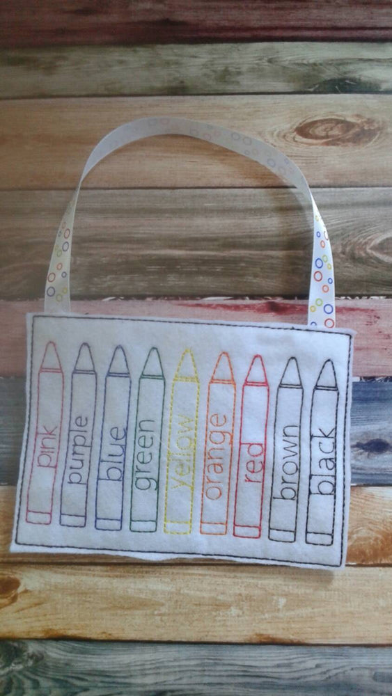 Felt Crayon Color Match Activity Bag - color match - learning toy - busy  bag - activity bag - quiet toy - educational - School - classroom (ONLINE ORDER ONLY)