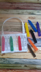 Felt Crayon Color Match Activity Bag - color match - learning toy - busy  bag - activity bag - quiet toy - educational - School - classroom (ONLINE ORDER ONLY)