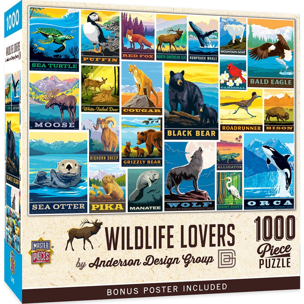 Vintage Posters - Wildlife Lovers 1000 Piece Jigsaw Puzzle (ONLINE ORDER ONLY)