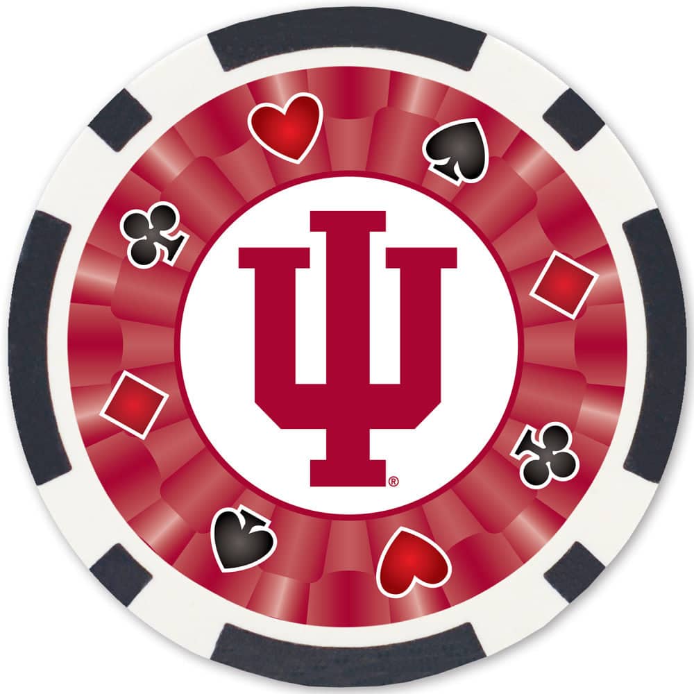 Indiana Hoosiers 100 Piece Poker Chips (ONLINE ORDER ONLY)