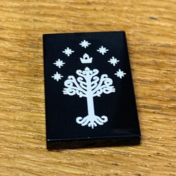 Gondor Banner (LOTR) Printed 2x3 Tile made using LEGO part - B3 Customs (Online Order Only)