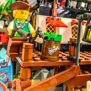 Stud Lemon Lime Soda Barrel / Keg made using LEGO parts (Online Order Only)