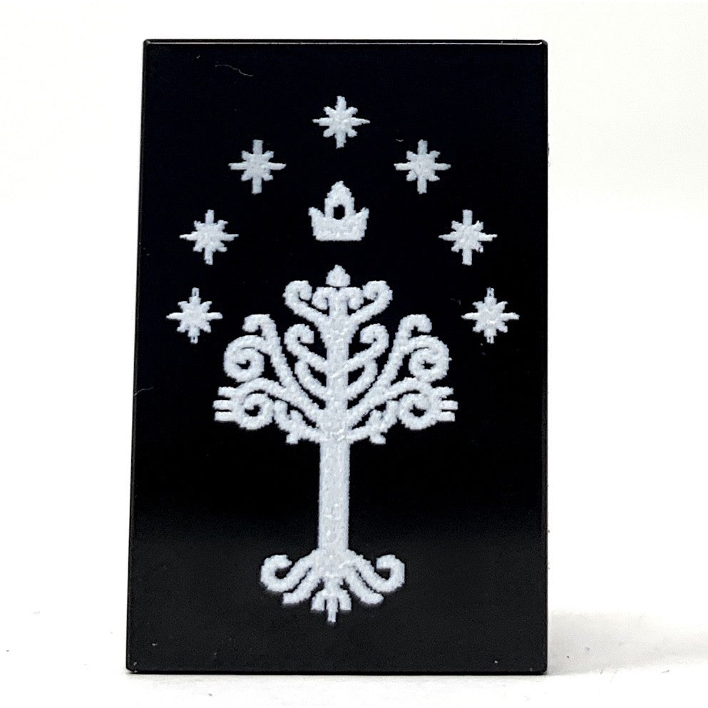Gondor Banner (LOTR) Printed 2x3 Tile made using LEGO part - B3 Customs (Online Order Only)